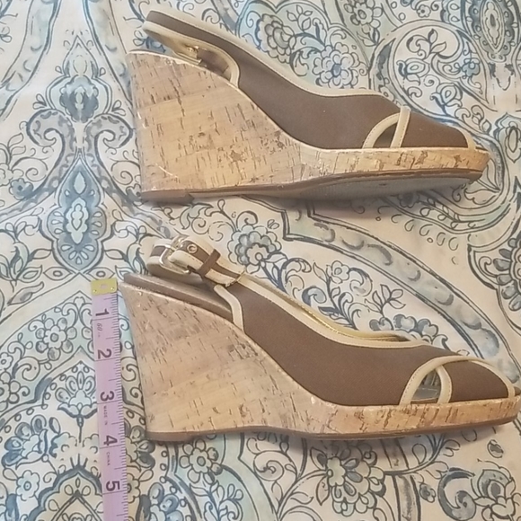Cork sling-back wedges - Picture 4 of 6
